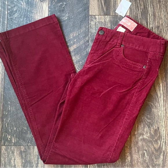 NWT J.Crew Factory Bootcut Stretch Vintage Cords 
Dark Red (8R) - Picture 3 of 6